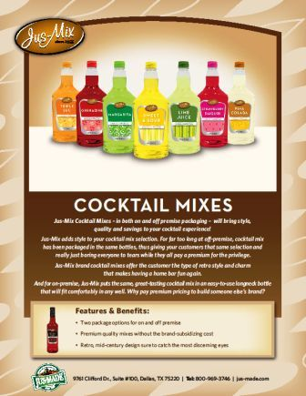 Retail Cocktail Sell Sheet Front